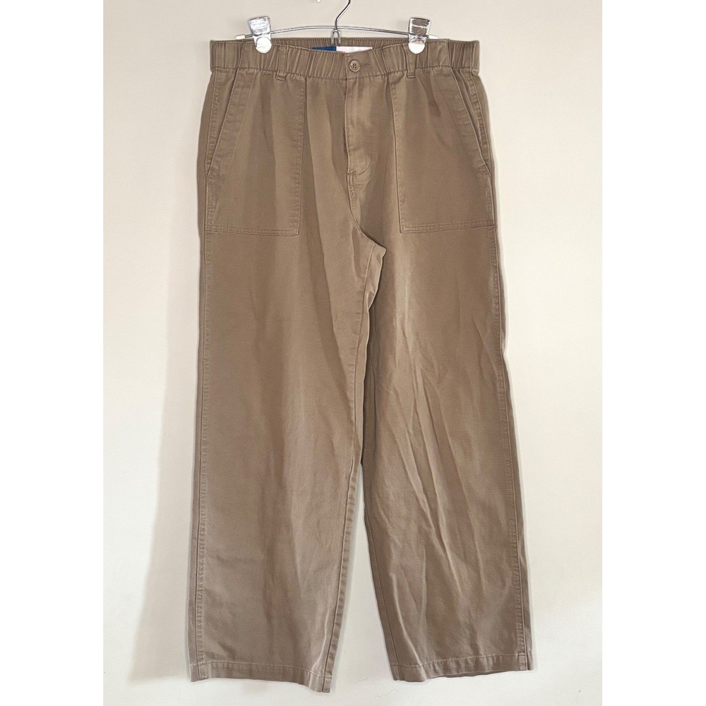 Old Navy Brown Utility Cargo Pants Elastic Waist Relaxed Baggy Women M
